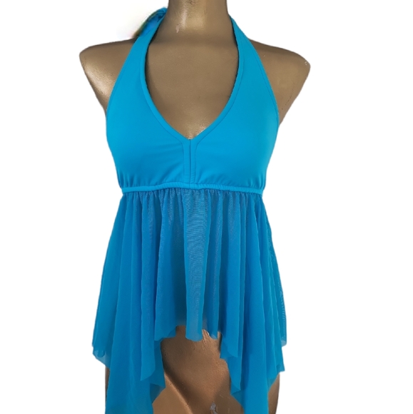 Venus Mesh Hankey Hemline Sharkbite Tankini Top Size 8 - Picture 6 of 7